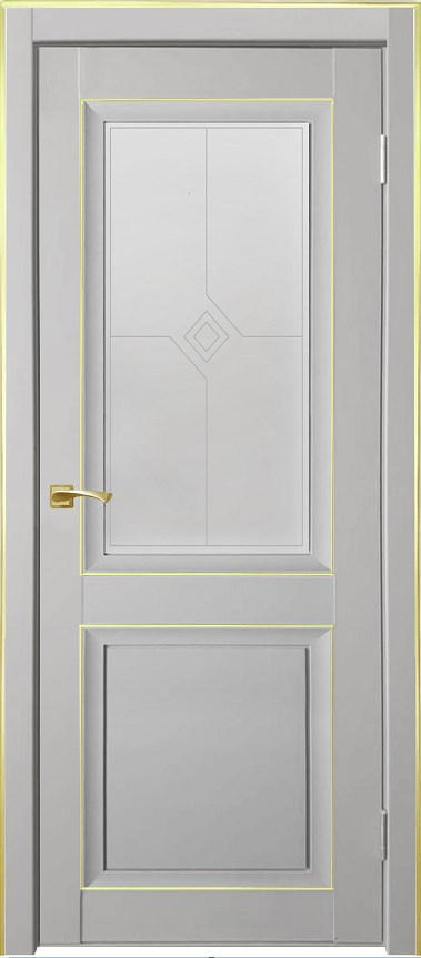 Мега двери Межкомнатная дверь Деканто ПО латунь, арт. 20479 - фото №1